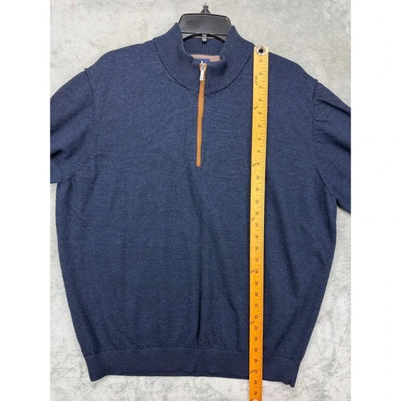 NWOT johnnie-O Men's Raynor Pullover Sweater XXL Shanty Merino Wool‎ 1/4 Zip